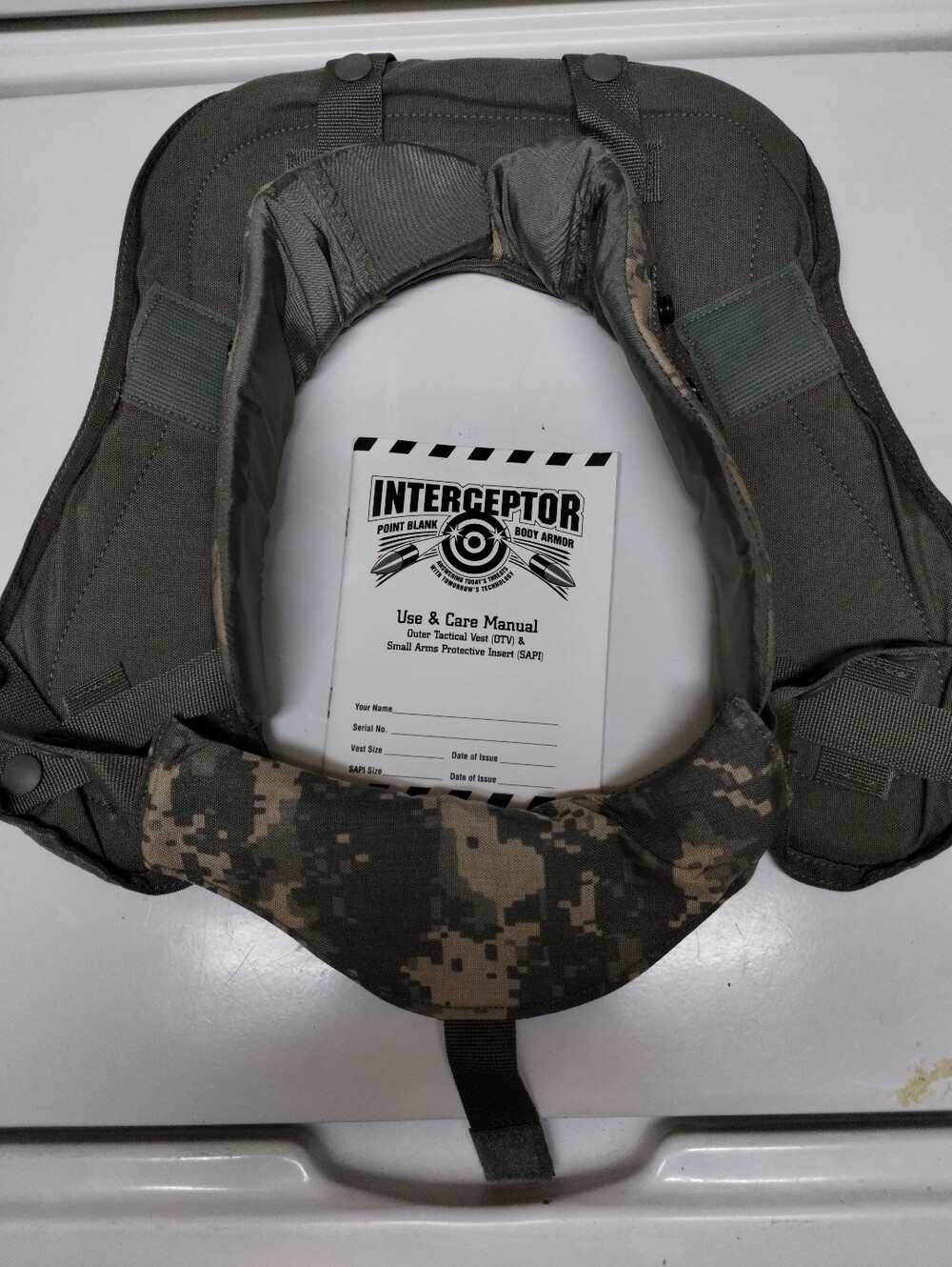 USGI OTV IBA Interceptor Body Armor Yoke Collar And Throat Protector Combo GWOT